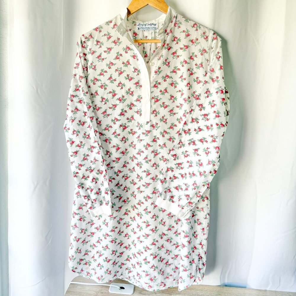Rare Vintage Lanz of Salzburg Nightshirt Nightgown Floral